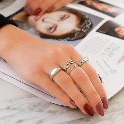 Finaste Zegelring ovaal kleur zilver Fashion