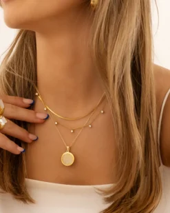 Finaste Zegelring Parelmoer kleur goud Discount