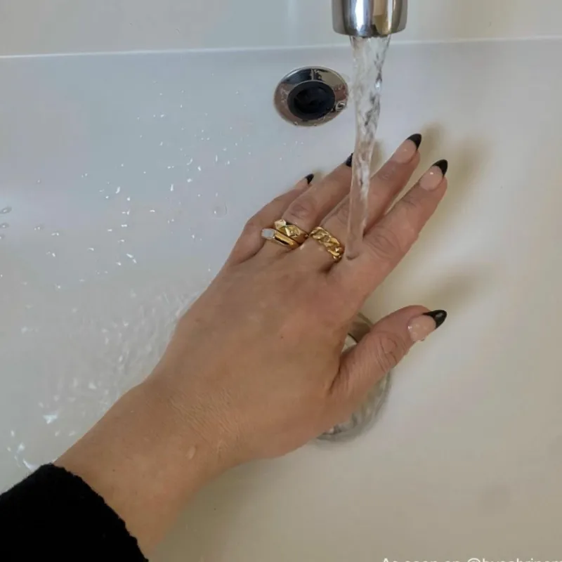 Finaste Zegelring Parelmoer kleur goud Discount
