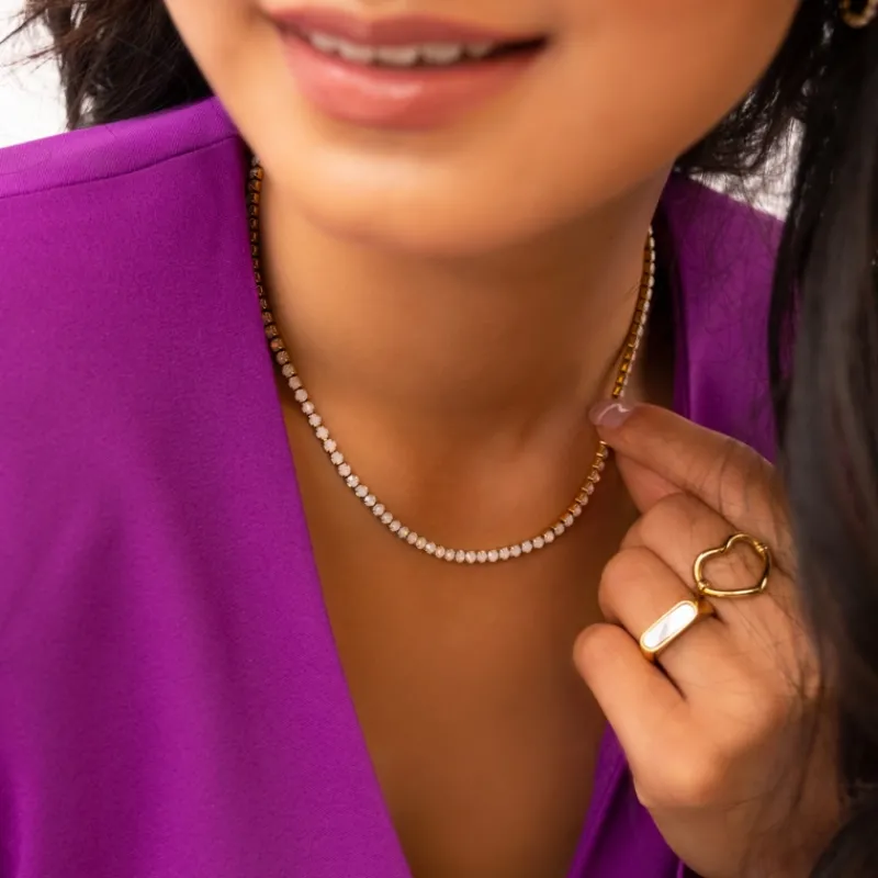 Finaste Zegelring Parelmoer kleur goud Discount