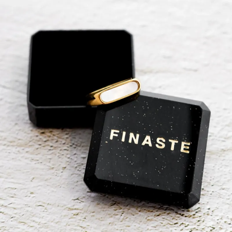 Finaste Zegelring Parelmoer kleur goud Discount