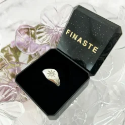 Finaste Zegelring ster kleur zilver Clearance