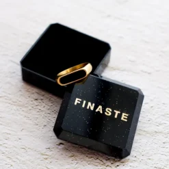 Finaste Zegelring zwart kleur goud Clearance