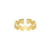 Finaste Zigzag ring goudkleurig New