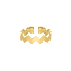 Finaste Zigzag ring goudkleurig New