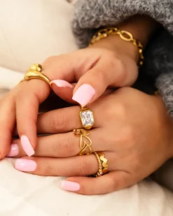 Finaste Zigzag ring goudkleurig New