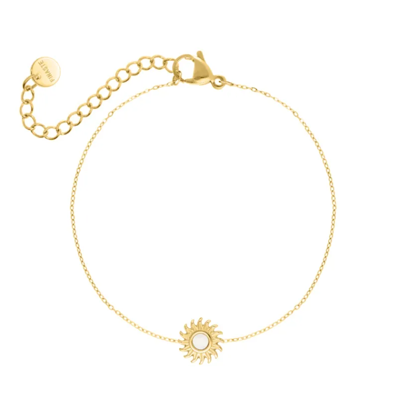 Finaste Zon armband vintage goudkleurig New