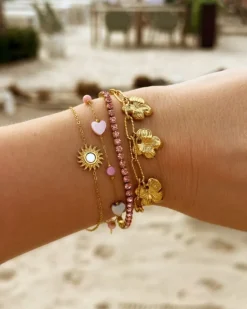 Finaste Zon armband vintage goudkleurig New