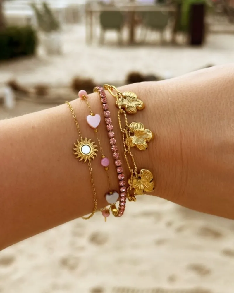 Finaste Zon armband vintage goudkleurig New