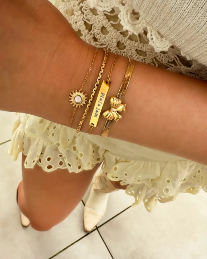 Finaste Zon armband vintage goudkleurig New