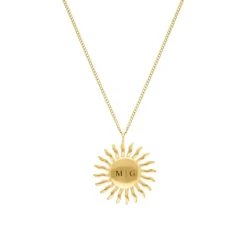 Finaste Zon ketting initials goudkleurig Discount