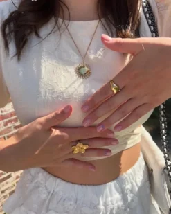 Finaste Zon ketting initials goudkleurig Discount