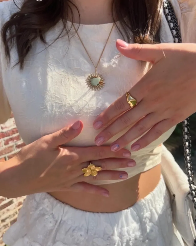 Finaste Zon ketting initials goudkleurig Discount