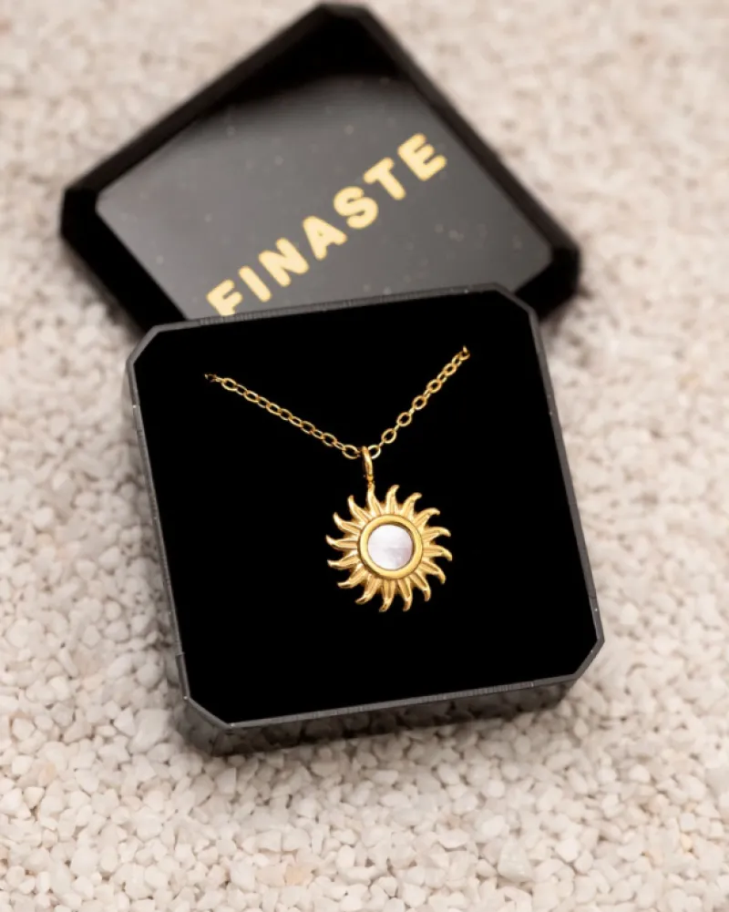 Finaste Zon ketting vintage goudkleurig Online