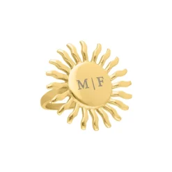 Finaste Zon ring initials goudkleurig Best