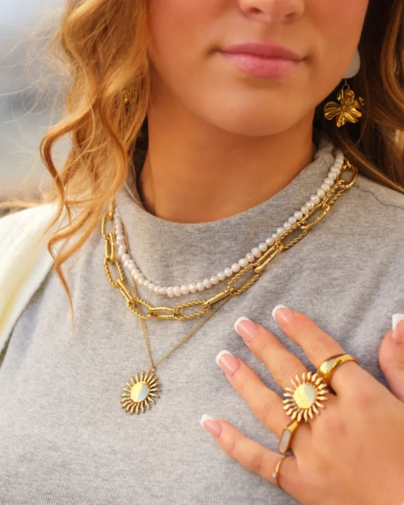 Finaste Zon ring statement goudkleurig Fashion