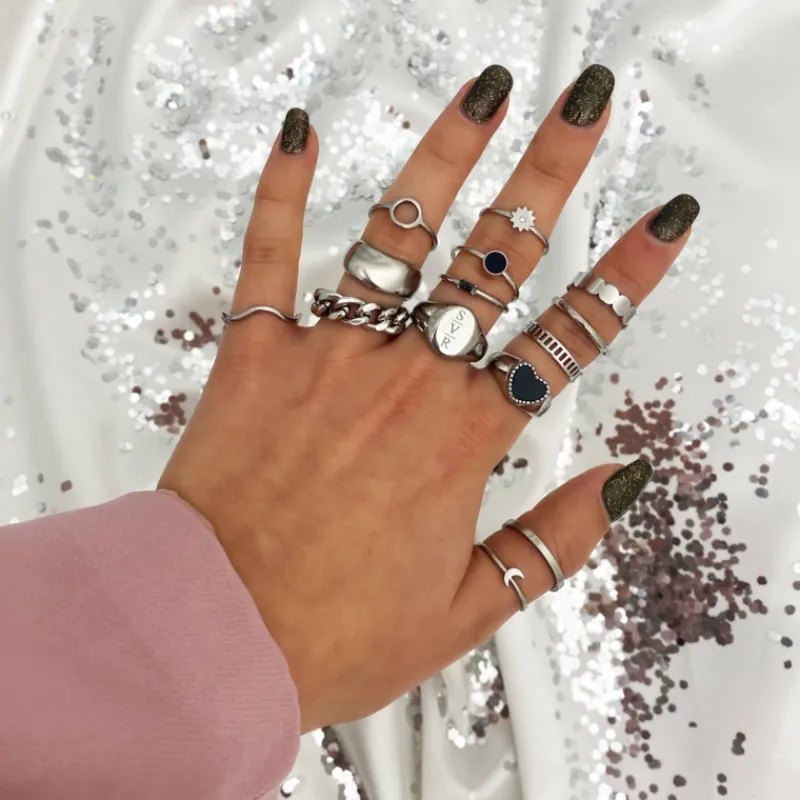 Finaste Zwarte jetset ring Fashion