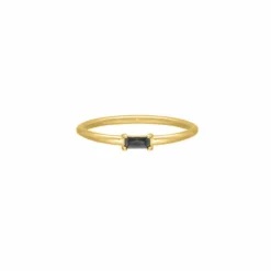 Finaste Zwarte jetset ring goudkleurig Clearance